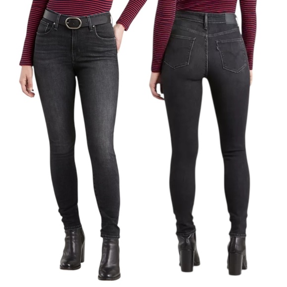Levi’s 721 High Rise Skinny Size 27 Steady Rock Soft Wash Black - Picture 1 of 15